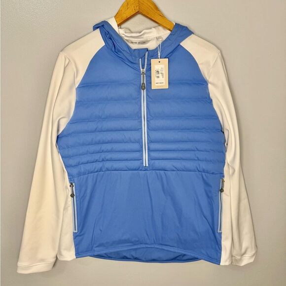 NEW Peter Millar Merge Hooded Jacket Blue White | XL - Picture 7 of 9